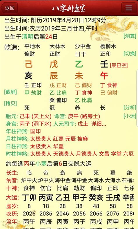 八字排盘分析|八字排盘